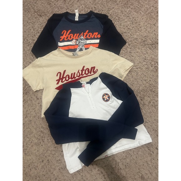 Lusso Tops - Houston Astros Shirt Bundle Small Tultex Astronaut Tee Gildan Shirt Lusso Hoodie